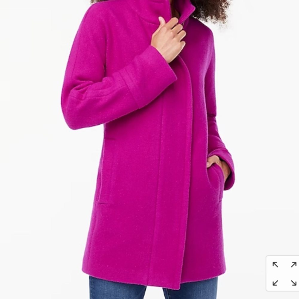 J. Crew City Coat Pink Sz-12